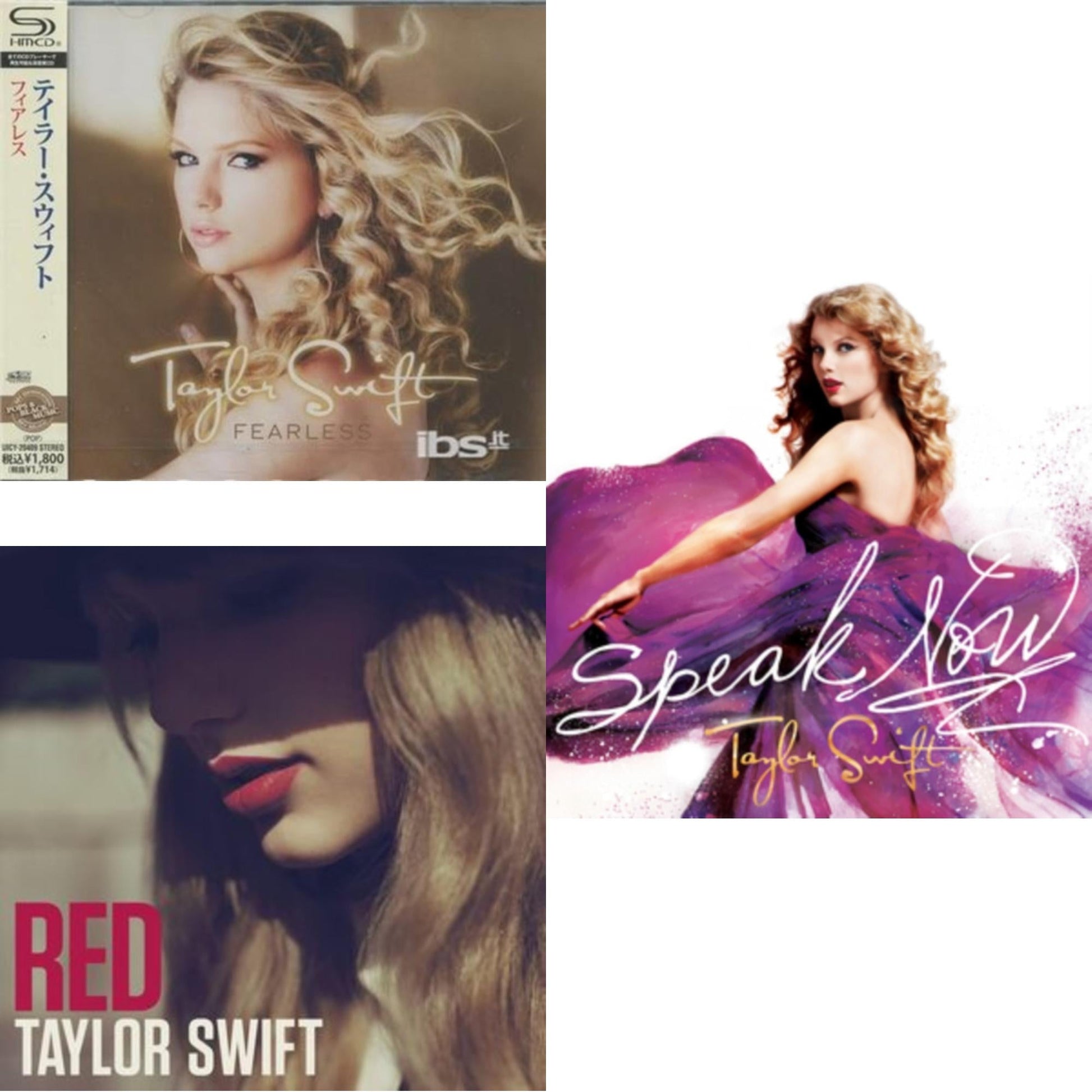Taylor Swift - Fearless & Speak Now & Red - CD Bundle