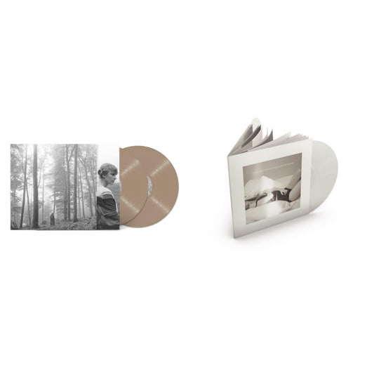 Taylor Swift - Folklore (X) (Beige Vinyl/2LP) & Tortured Poets Department (X) (Ghosted White Vinyl/2LP/Manuscript- Bonus Track)