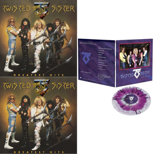 Twisted Sister - Greatest Hits -Tear It Loose - Atlantic Years - Studio & Live (Translucent Gold LP Vinyl/Limited) & Greatest Hits -Tear It Loose - Atlantic Years - Studio & Live (Translucent Red LP Vinyl/Limited) & Donington (Purple, Black & White