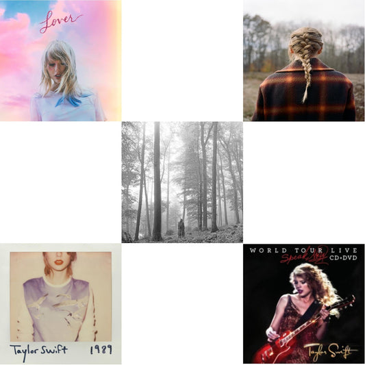 Taylor Swift - Folklore (Edited) & Evermore (X) & Speak Now World Tour Live (CD/DVD) & 1989 & Lover (Deluxe) (Version 1)