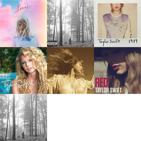 Taylor Swift - Folklore (Edited) & Folklore (X) & Fearless (Taylor's Version) (2CD) & Taylor Swift & Red & 1989 & Lover