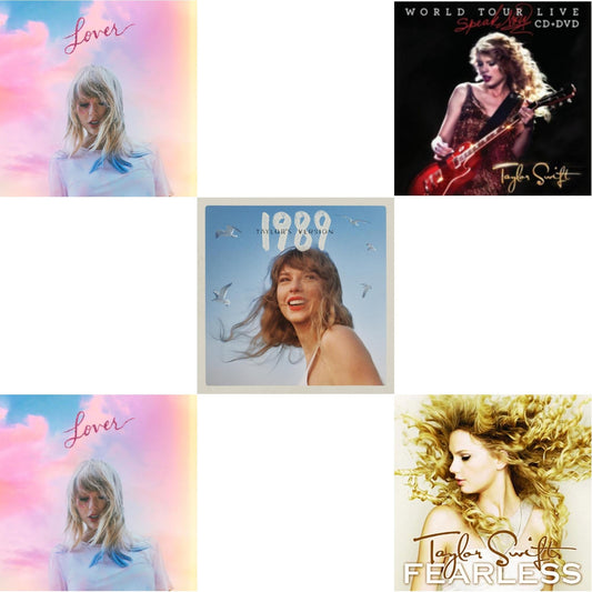 Taylor Swift - 1989 (Taylor's Version) & Speak Now World Tour Live (CD/DVD) & Lover (Deluxe) (Version 1) & Lover & Fearless