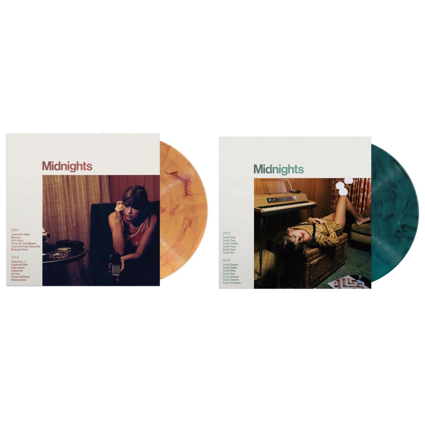 Taylor Swift - Midnights (X) (Blood Moon LP Vinyl) & Midnights (X) (Jade Green LP Vinyl)