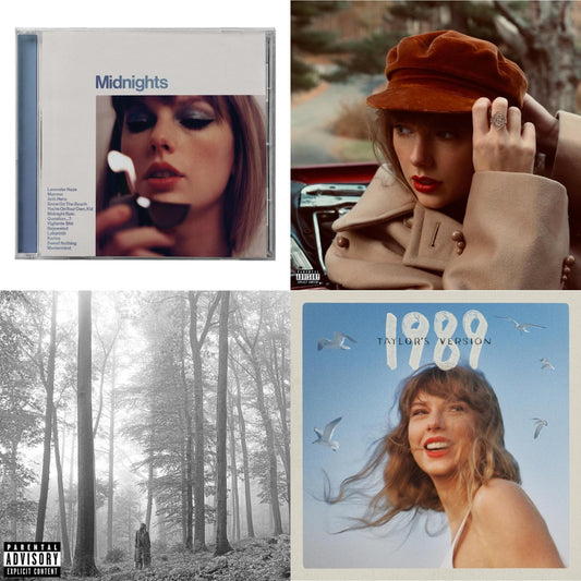 Taylor Swift - Folklore (X) & Red (Taylor's Version) (X) (2CD) & Midnights (X) (Moonstone Blue CD) & 1989 (Taylor's Version)