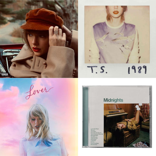 Taylor Swift - Red (Taylor's Version) (Edited) (2CD) & Midnights (X) (Jade Green CD) & Lover (Deluxe) (Version 2) & 1989