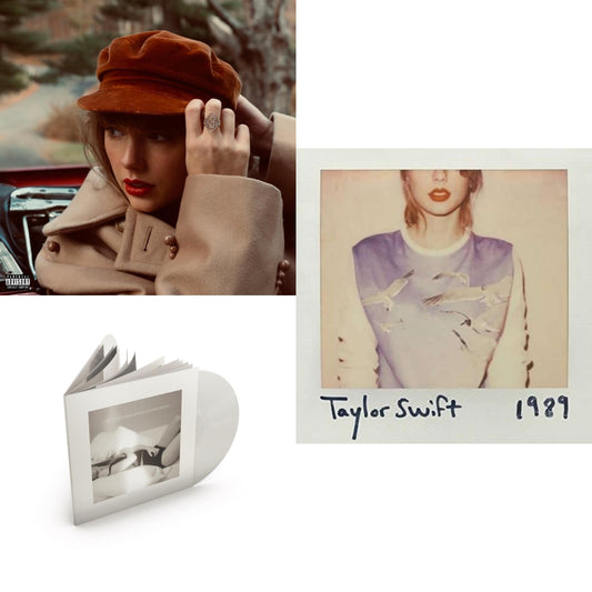 Taylor Swift - Red (Taylor's Version) (4LP) & Tortured Poets Department (X) (Ghosted White Vinyl/2LP/Manuscript- Bonus Track) & 1989