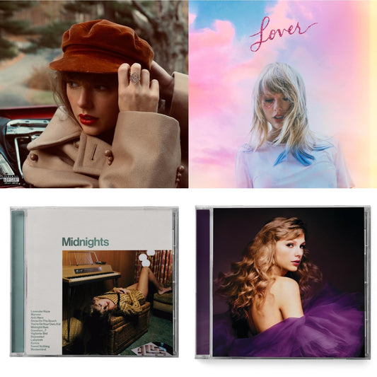 Taylor Swift - Red (Taylor's Version) (Edited) (2CD) & Midnights (X) (Jade Green CD) & Speak Now (Taylor's Version) (2CD) & Lover (Deluxe) (Version 4)