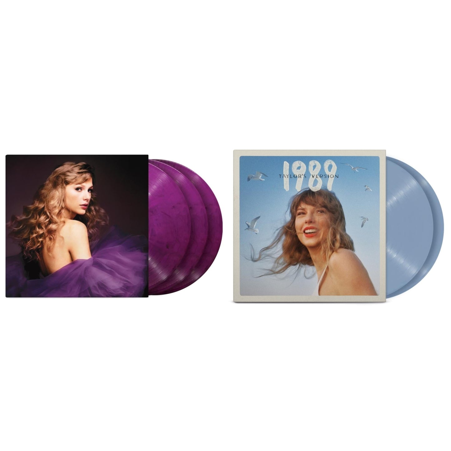 Taylor Swift - Speak Now (Taylor's Version) (Orchid Marbled Vinyl/3LP) & 1989 (Taylor's Version) (2LP/Crystal Skies Blue Vinyl)