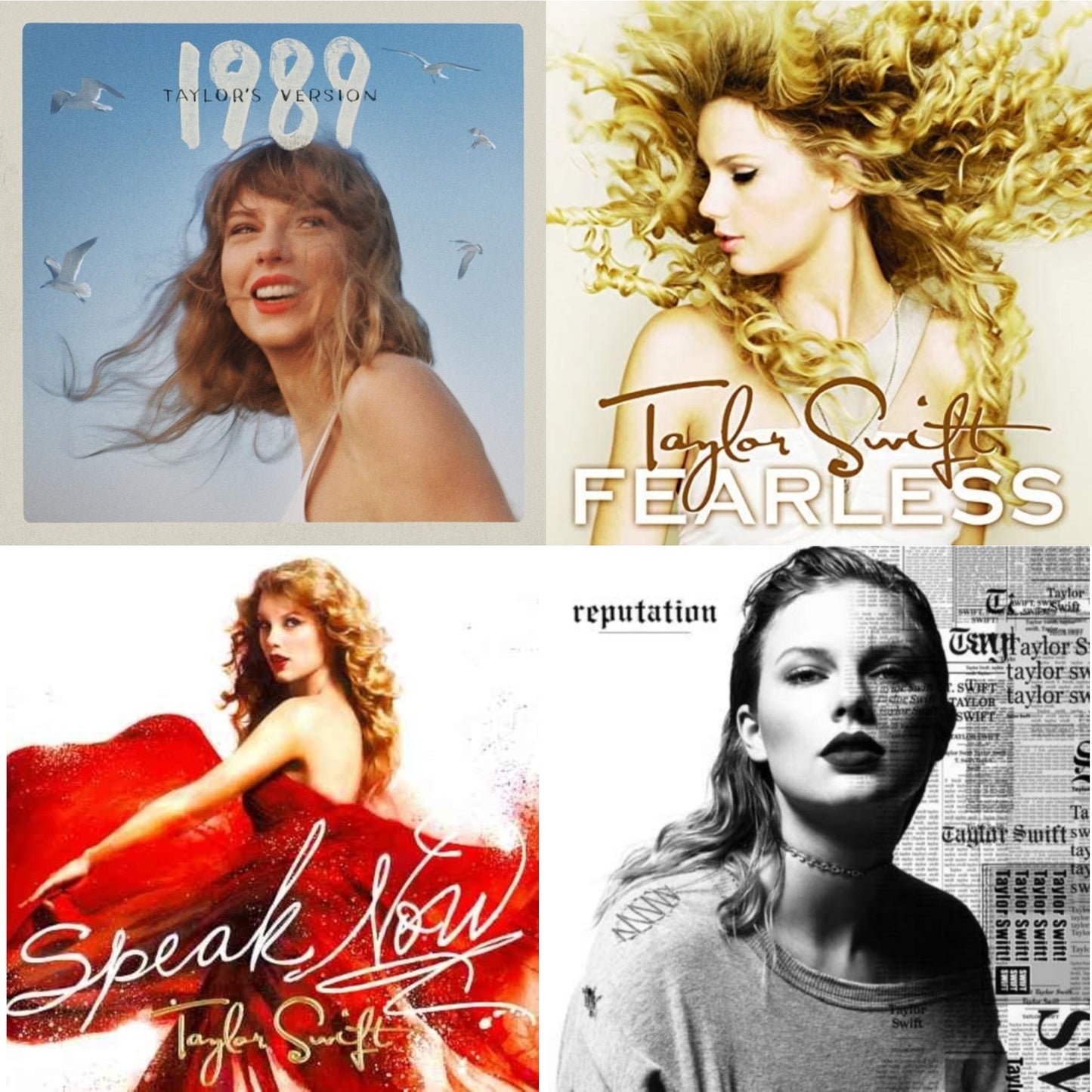 Taylor Swift - 1989 (Taylor's Version) & Fearless & Speak Now & Reputation - CD Bundle