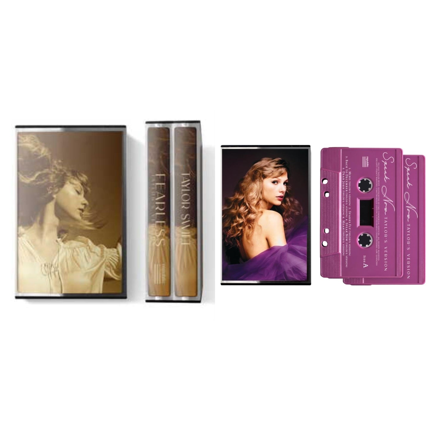 Taylor Swift - Fearless (Taylor's Version) (Double Cassette) & Speak Now (Taylor's Version) (Orchid Marbled Cassette/2-Cassette)