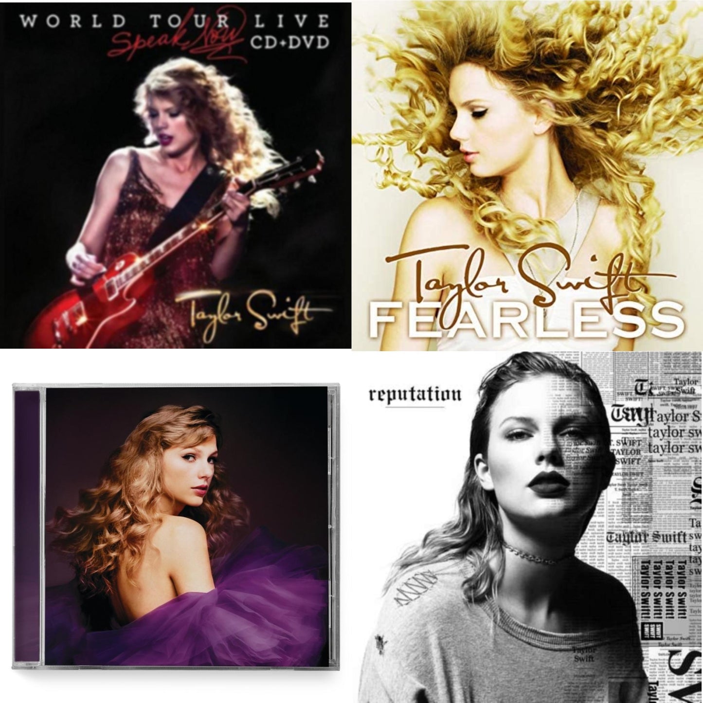 Taylor Swift - Speak Now (Taylor's Version) (2CD) & Speak Now World Tour Live (CD/DVD) & Fearless & Reputation
