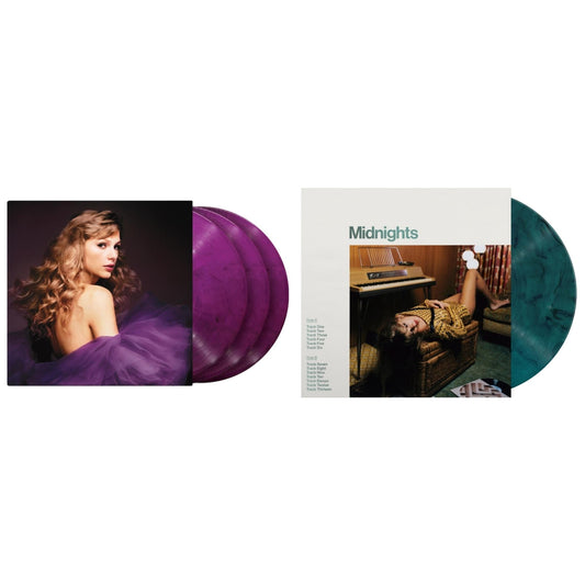 Taylor Swift - Midnights (X) (Jade Green LP Vinyl) & Speak Now (Taylor's Version) (Orchid Marbled Vinyl/3LP)
