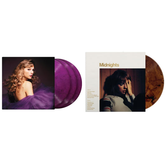 Taylor Swift - Midnights (X) (Mahogany Color LP Vinyl) & Speak Now (Taylor's Version) (Orchid Marbled Vinyl/3LP)