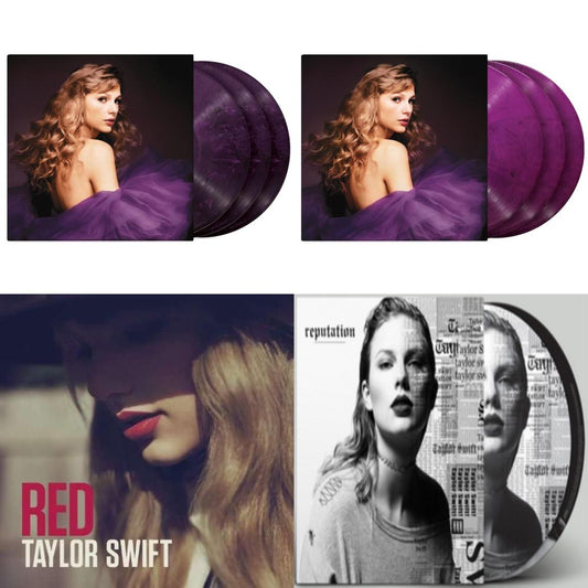 Taylor Swift - LP Vinyl Bundle: Speak Now (Taylor's Version) Violet & Orchid Marbled, Red & Reputation Picture Discs Vinyl Record