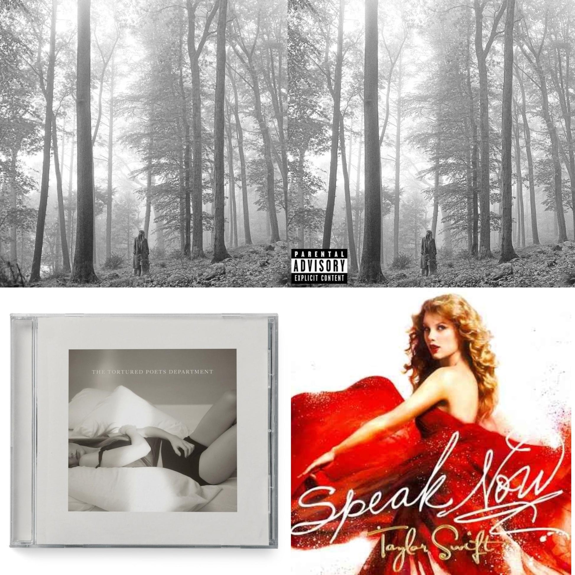 Taylor Swift - Folklore (Edited) & Folklore (X) & Tortured Poets Department (X) (Manuscript- Bonus Track) & Speak Now - CD Bundle