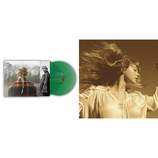 Taylor Swift - Taylor Swift - Evermore (Translucent Green Vinyl/2LP) & Fearless (Taylor's Version) (Gold Vinyl/3LP)