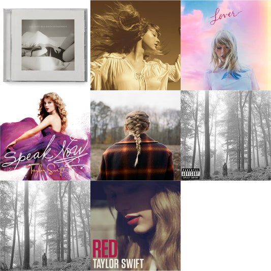 Taylor Swift - Folklore (Edited) & Folklore (X) & Evermore (X) & Fearless (Taylor's Version) (2CD) & Tortured Poets Department (X) (Manuscript- Bonus Track) & Speak Now & Red & Lover (Deluxe) (Version 4)