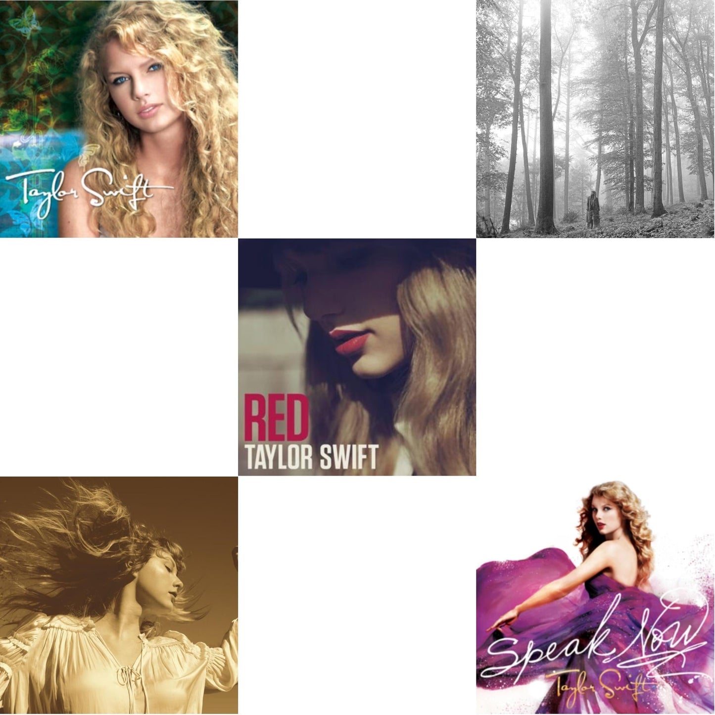 Taylor Swift - Folklore (Edited) & Fearless (Taylor's Version) (2CD) & Taylor Swift & Speak Now & Red