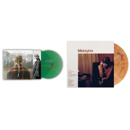 Taylor Swift - Taylor Swift - Evermore (Translucent Green Vinyl/2LP) & Midnights (X) (Blood Moon LP Vinyl)