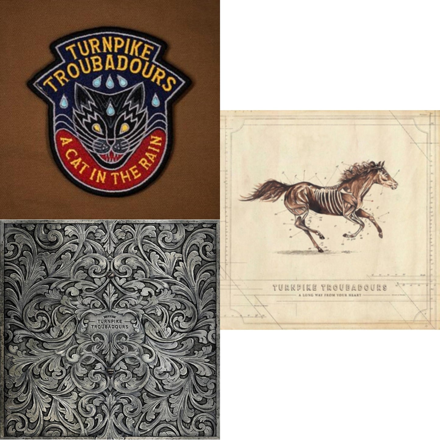 Turnpike Troubadours - Cat In The Rain & Turnpike Troubadours & Long Way From Your Heart - LP Vinyl Bundle