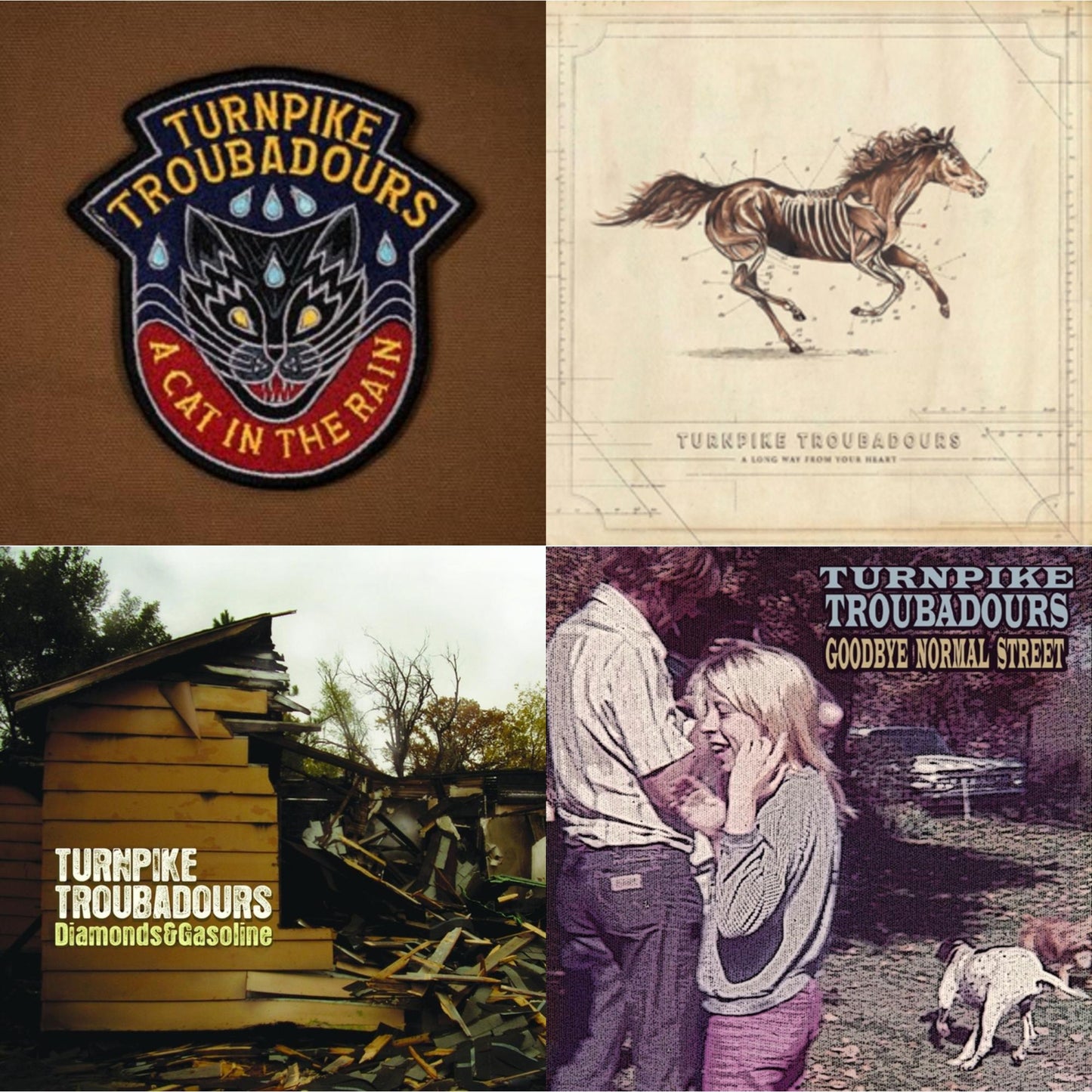 Turnpike Troubadours - Cat In The Rain & Long Way From Your Heart & Diamonds & Gasoline & Goodbye Normal Street - LP Vinyl Bundle