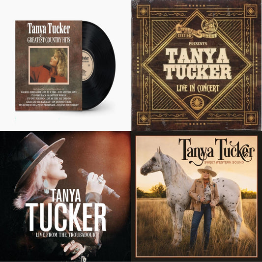 Tanya Tucker - Greatest Country Hits & Live At Church Street Station & Live From The Troubadour (Black/Pink/Blue Splatter Vinyl/2LP) & Sweet Western Sound