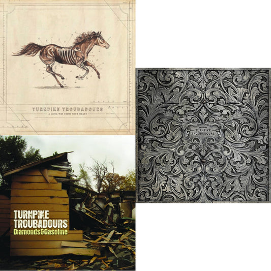 Turnpike Troubadours - Turnpike Troubadours & Long Way From Your Heart & Diamonds & Gasoline - LP Vinyl Bundle