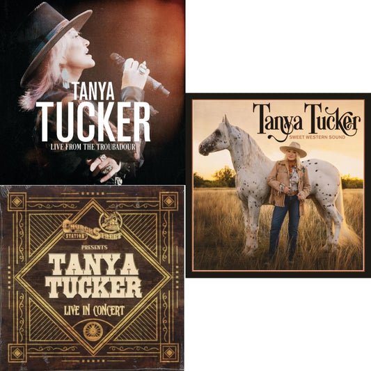 Tanya Tucker - Live At Church Street Station & Live From The Troubadour (Black/Pink/Blue Splatter Vinyl/2LP) & Sweet Western Sound