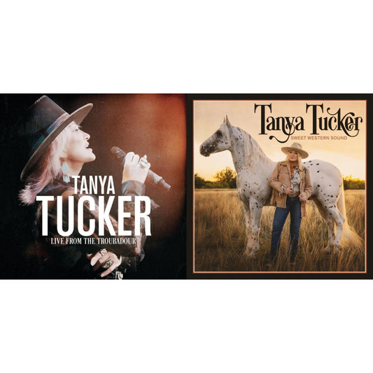 Tanya Tucker - Live From The Troubadour (Black/Pink/Blue Splatter Vinyl/2LP) & Sweet Western Sound