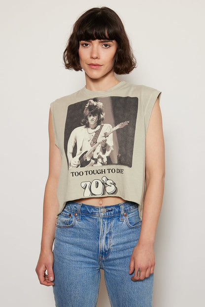 Rolling Stones Too Tough to Die Womens Tank Top Shirt Sage