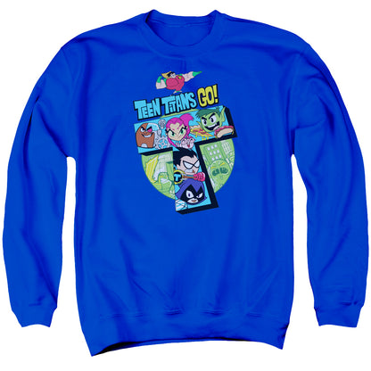 Teen Titans Go T Mens Crewneck Sweatshirt Royal Blue