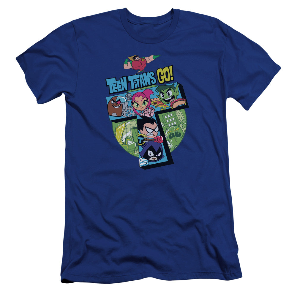 Teen Titans Go T Premium Bella Canvas Slim Fit Mens T Shirt Royal Blue