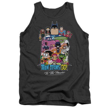 Teen Titans Go To The Movies Hollywood Mens Tank Top Shirt Charcoal