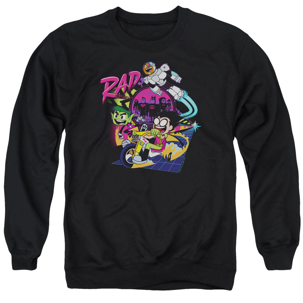 Teen Titans Go To The Movies Rad Mens Crewneck Sweatshirt Black