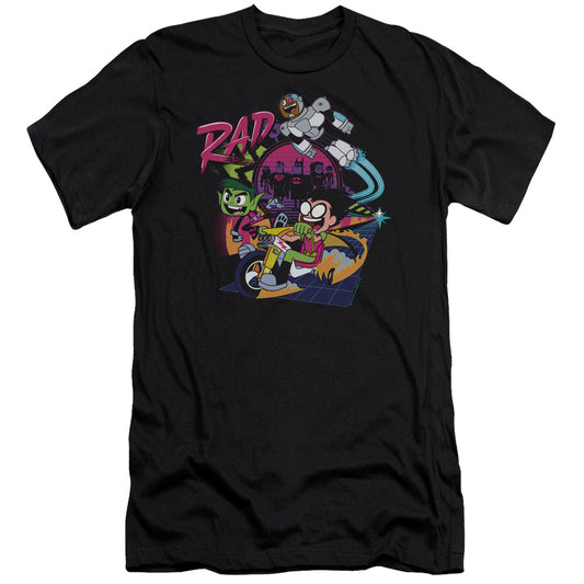 Teen Titans Go To The Movies Rad Hbo Premium Bella Canvas Slim Fit Mens T Shirt Black