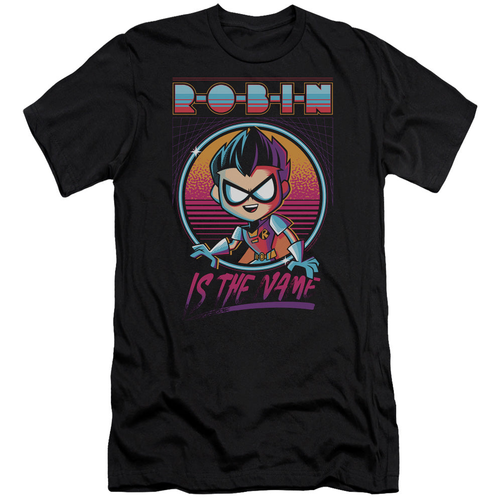 Teen Titans Go To The Movies Robin Hbo Premium Bella Canvas Slim Fit Mens T Shirt Black