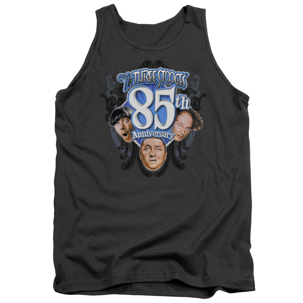 Three Stooges 85Th Anniversary Mens Tank Top Shirt Charcoal