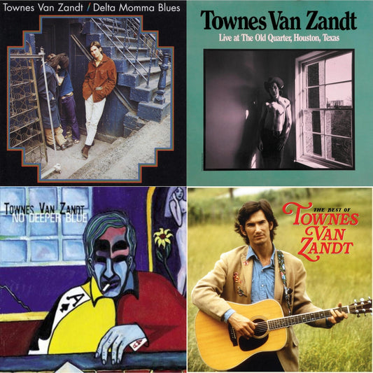 Townes Van Zandt - Delta Momma Blues & Live At The Old Quarter Houston Texas & No Deeper Blue & Best Of Townes Van Zandt - LP Vinyl Bundle