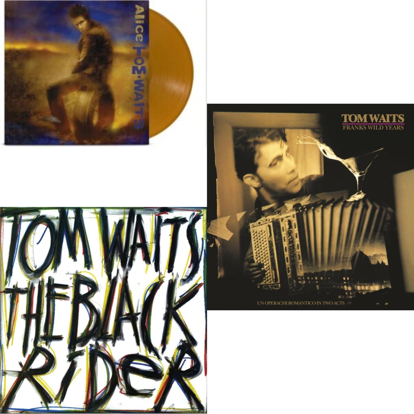 Tom Waits - Alice & Black Rider (Remaster) & Frank's Wild Years (Remaster) - LP Vinyl Bundle