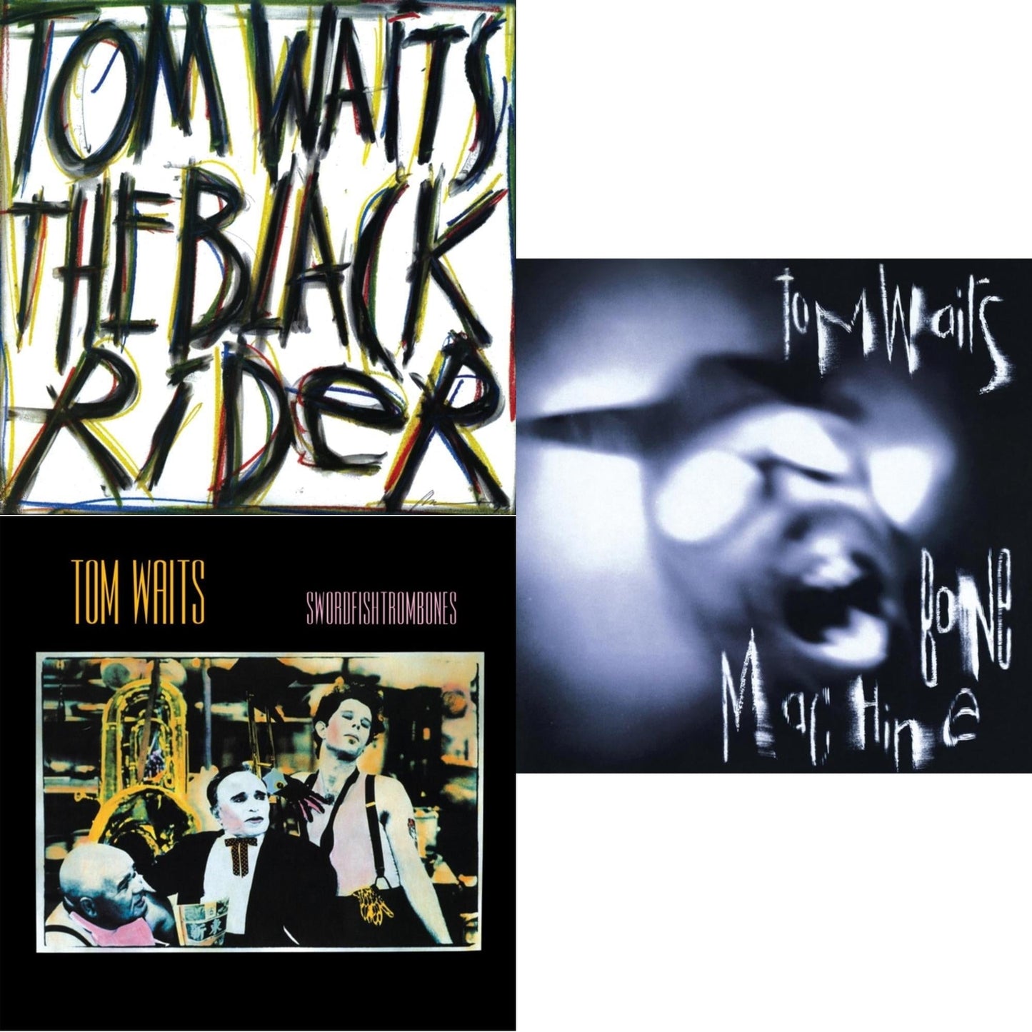 Tom Waits - Black Rider (Remaster) & Swordfishtrombones (Remaster) & Bone Machine (Remaster) - LP Vinyl Bundle