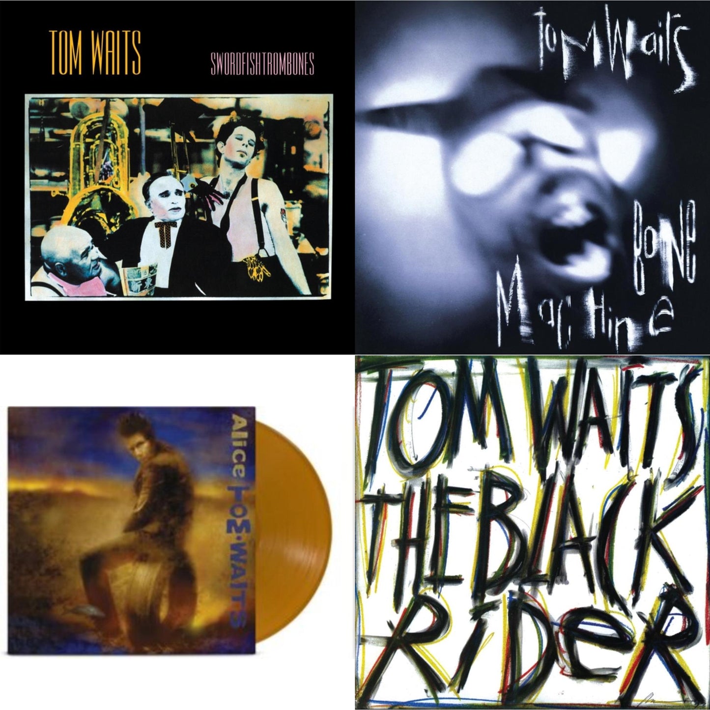 Tom Waits - Swordfishtrombones (Remaster) & Bone Machine (Remaster) & Alice & Black Rider (Remaster) - LP Vinyl Bundle