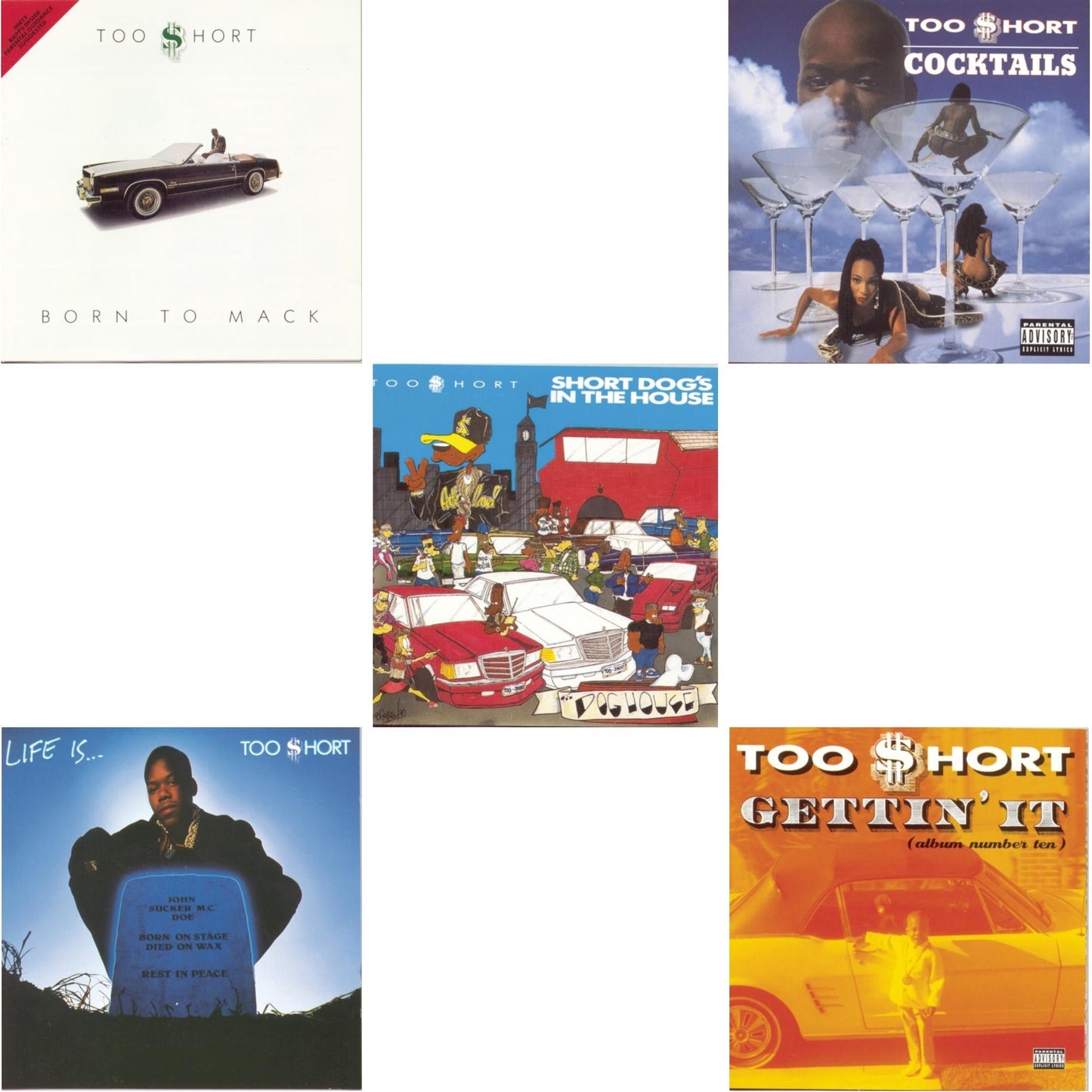 Too $Hort - Born To Mack & Life Is Too $Hort & Short Dog�S In The House & Cocktails & Gettin It - CD Bundle