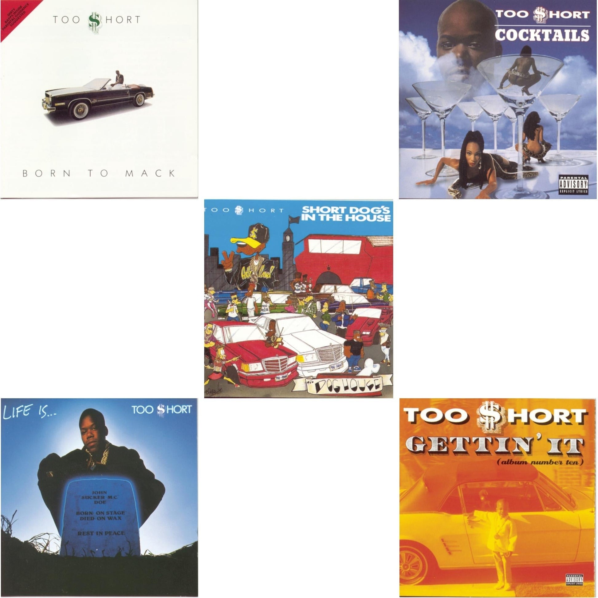 Too $Hort - Born To Mack & Life Is Too $Hort & Short Dog�S In The House & Cocktails & Gettin It - CD Bundle