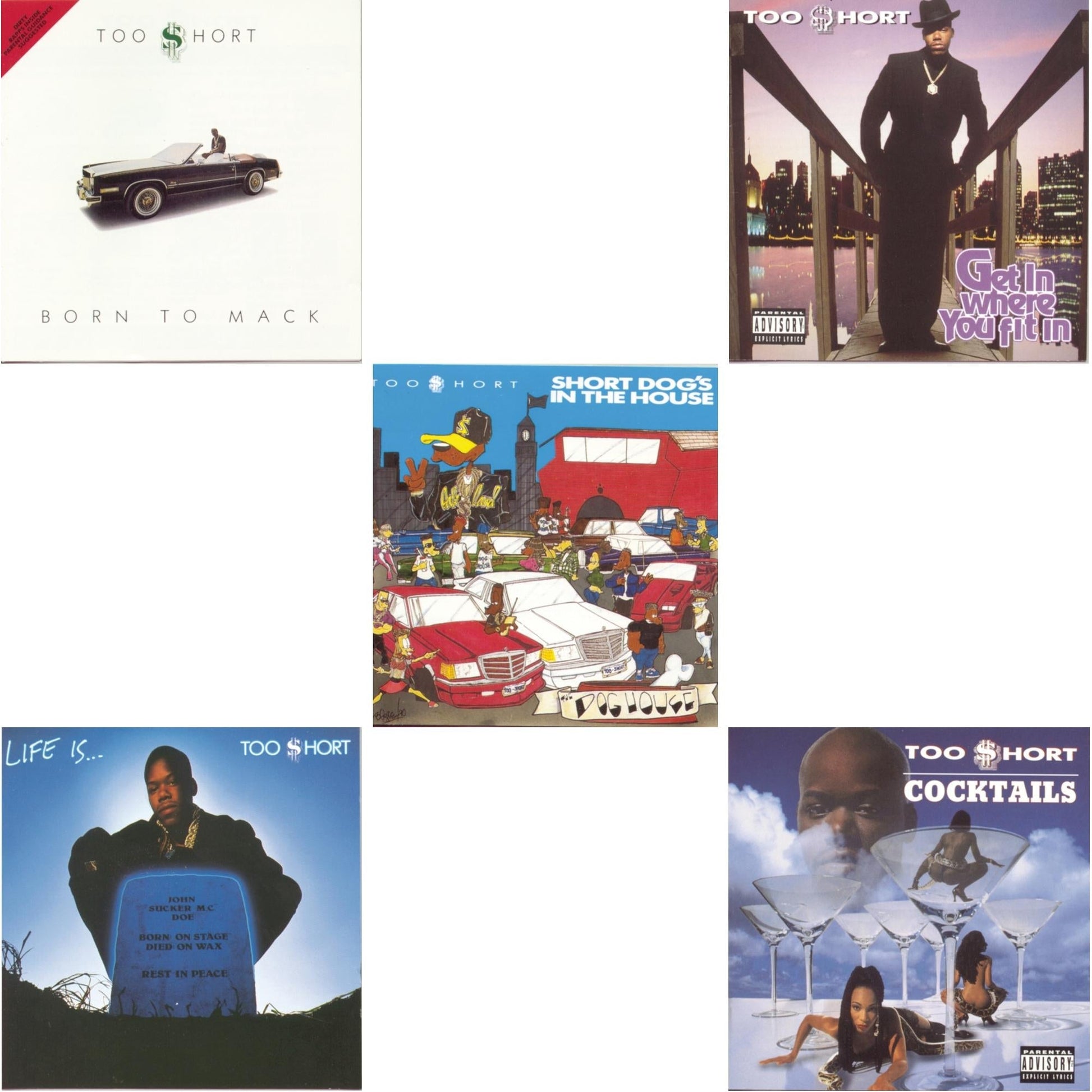 Too $Hort - Born To Mack & Life Is Too $Hort & Short Dog�S In The House & Get In Where You Fit In & Cocktails - CD Bundle