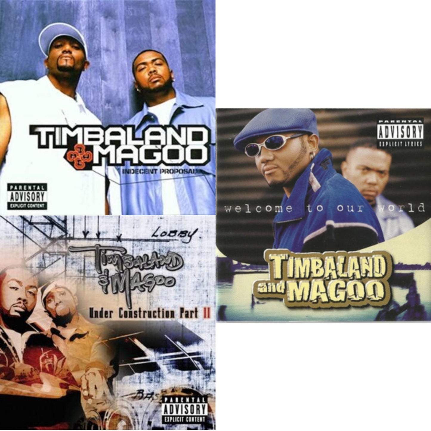 Timbaland & Magoo - Indecent Proposal & Under Construction Ii & Welcome To Our World - LP Vinyl Bundle