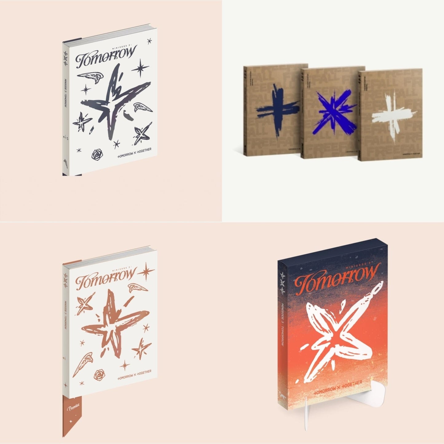 Tomorrow X Together - Minisode 3: Tomorrow (Ethereal Ver.) & Freefall (Reality/Melacholy/Clarity Ver.) & Minisode 3: Tomorrow (Promise Ver.) & Minisode 3: Tomorrow (Light Ver.) - CD Bundle