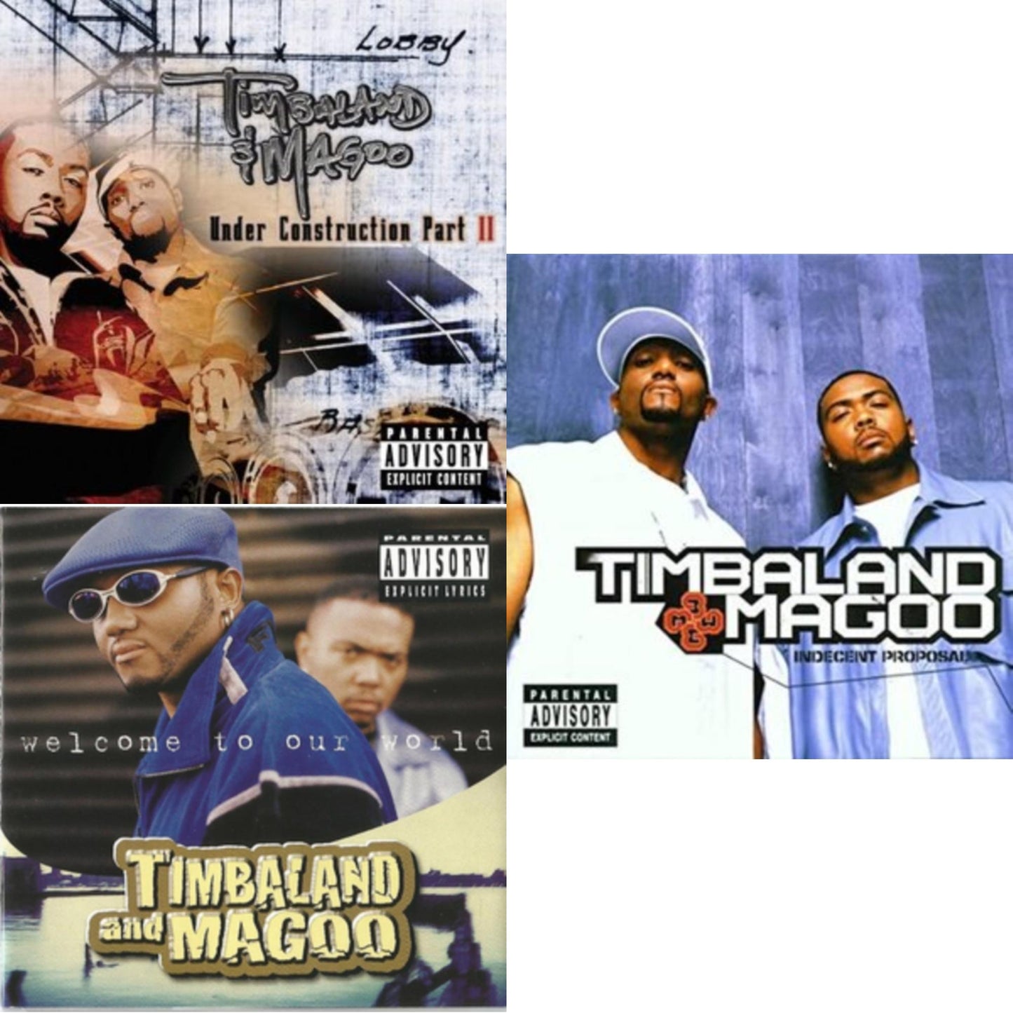 Timbaland & Magoo - Under Construction Ii & Welcome To Our World & Indecent Proposal - LP Vinyl Bundle