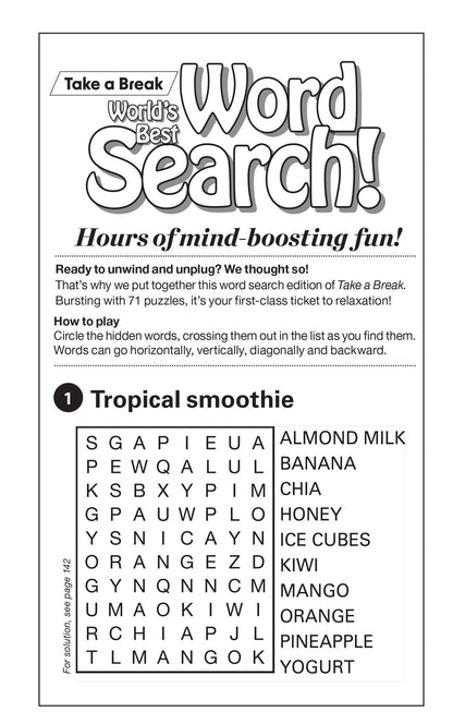 Take a Break - Word Search (Large Print): 71 Fall Themed Puzzles, Easy To Read Size, Hours Of Mind Boosting Fun, Brain Challenges, Relax, Unwind, De-Stress, Reduce Anxiety, Sit Back & Solve!