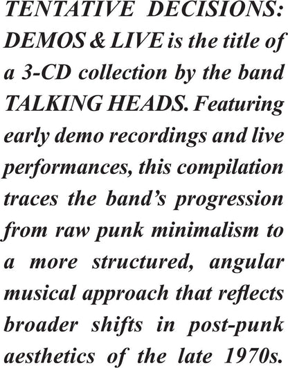 Talking Heads – Tentative Decisions: Demos & Live (3-CD)