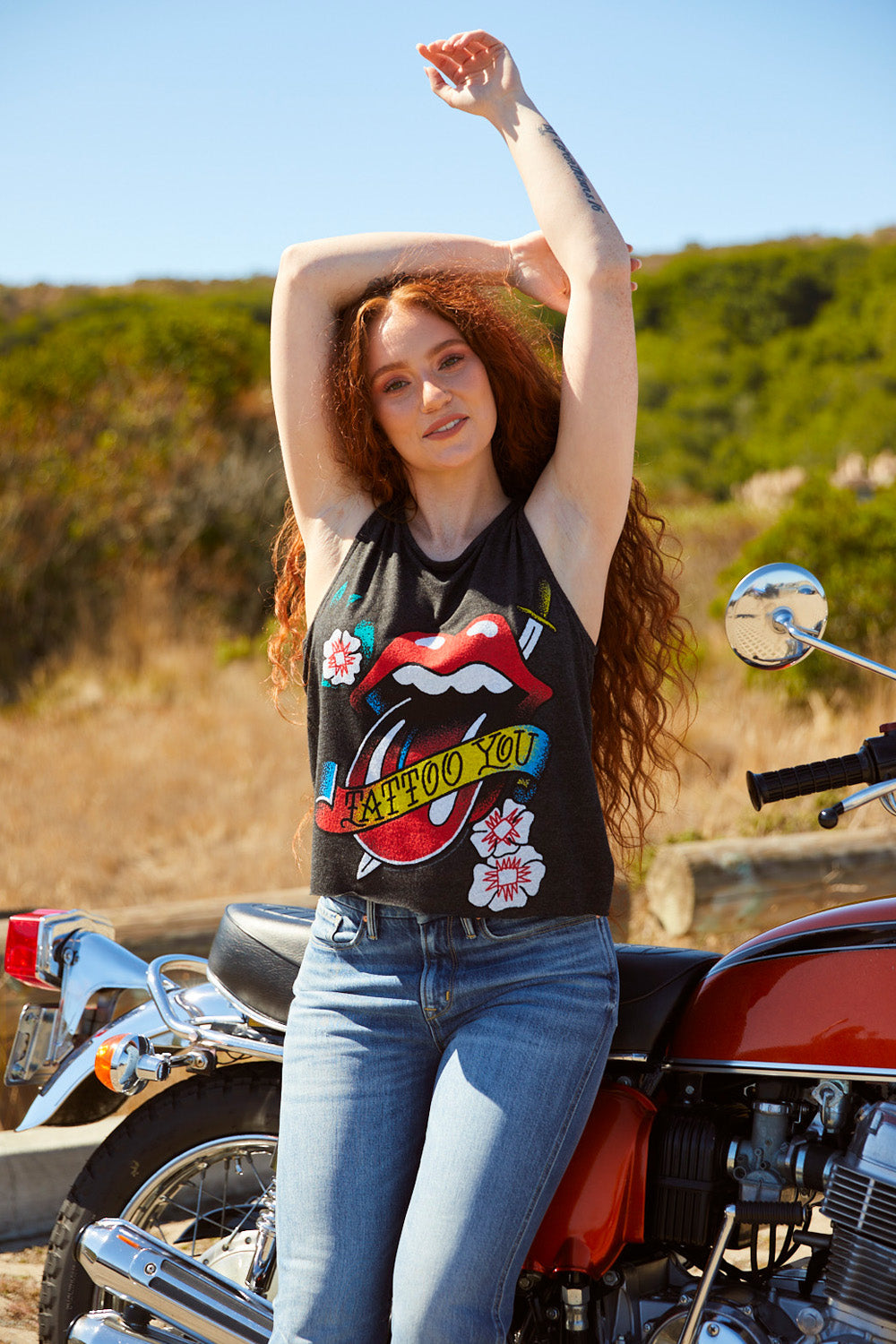 Rolling Stones Tattoo You Womens Tank Top Shirt Black